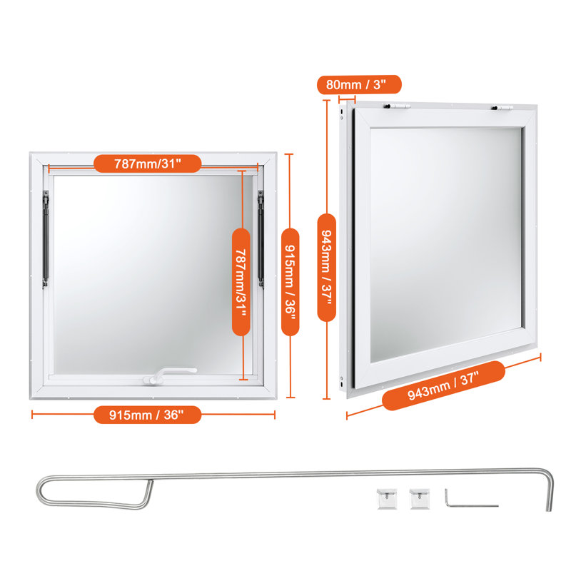 Auvent de service pour camion, H 37 po x l 37 po x P 3 po