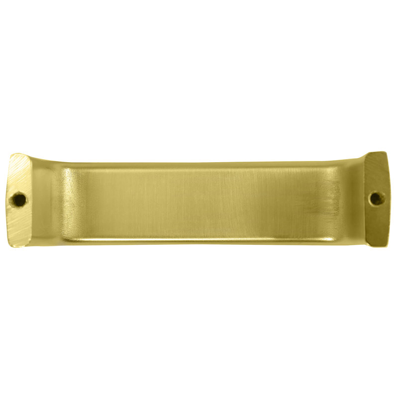 Cup / Bin Pull, Matte Brushed Brass, 6 19/64"