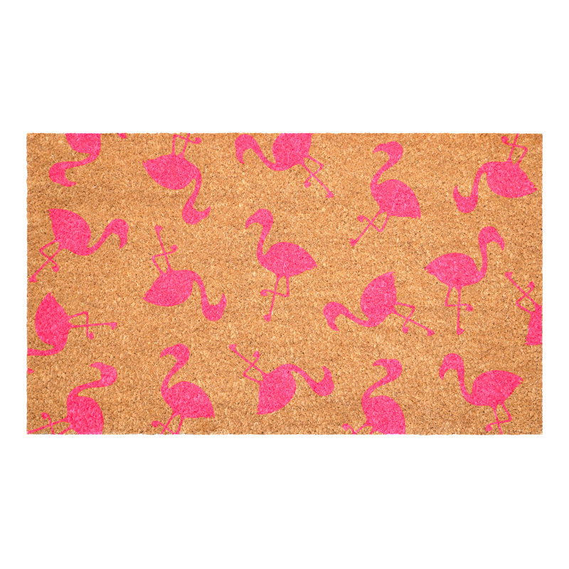 Flamingo Doormat, 24" W x 36" L