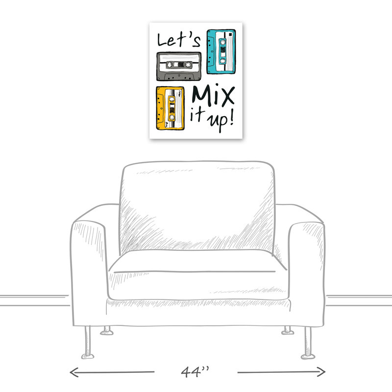 Art sur toile tendu mixtapes Rugeley, H 14 po x l 11 po x P 1,25 po
