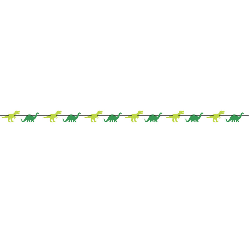 Banderole Dinosaur - 5 po x 9 pi - paquet de 12