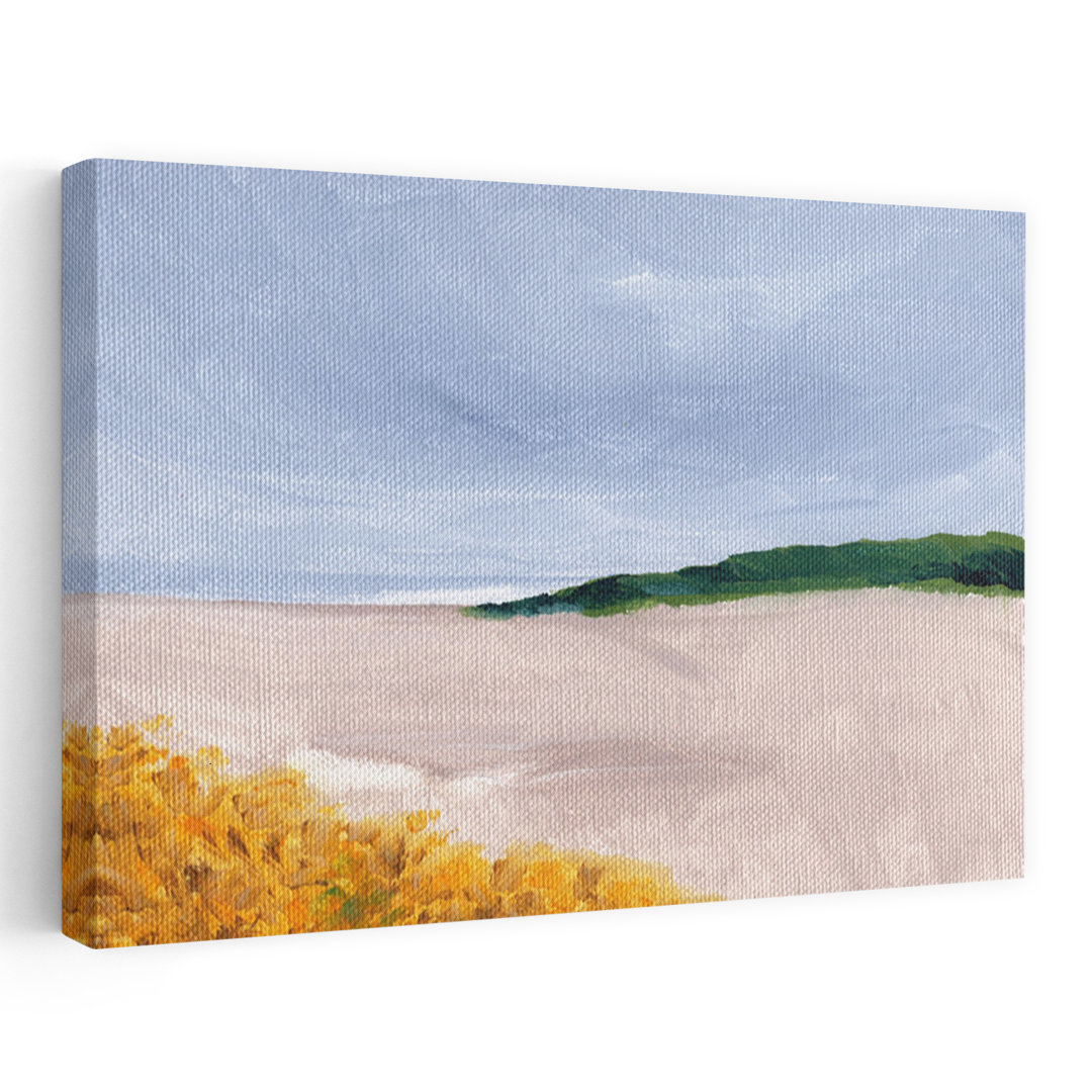 Golden Dunes Shore Peaceful Serene Tranquil Coastal Wall Art Print