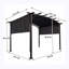 Pavillon de jardin en acier 12 x 9 pi, pour l'extérieur avec auvent rétractable