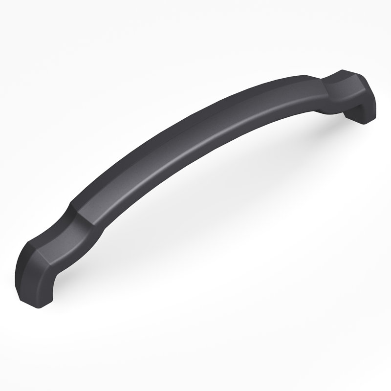 Veranda Kitchen Cabinet Handles, Solid Core Drawer Pulls for Cabinet Doors, 5-1/16", Matte Black