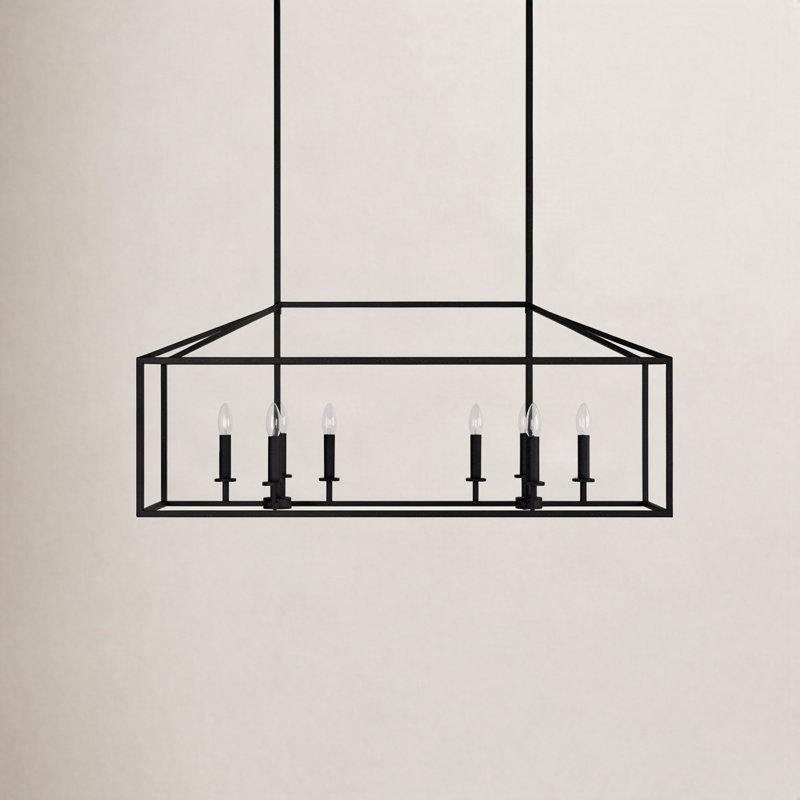 Ellis 8-Light Chandelier, No, Midnight Black