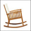 Chaise berçante en bois d'acacia Holsinger