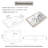 Los Flexi Rectangular Undermount Bathroom Sink, 24" x 16" White Ceramic Vanity Sink with Overflow