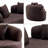 Teddy Upholstered Boneless Curved Loveseat Sofa, No Assembly Required, Space-saving Design-893316237