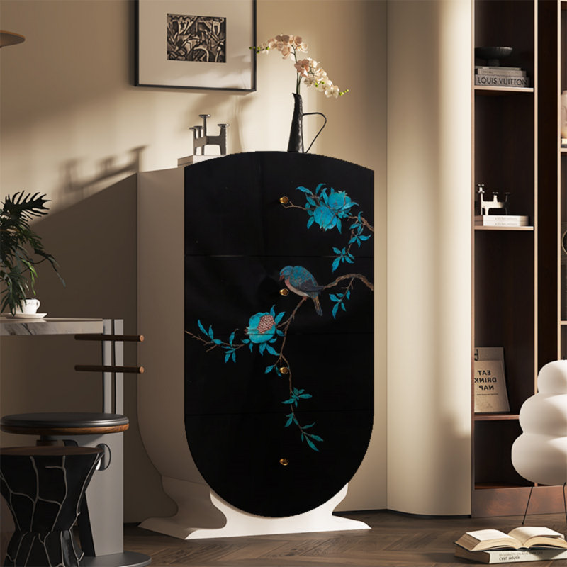 Commode d'appoint de rangement moderne à 4 tiroirs