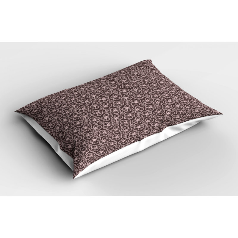 Taie décorative en microfibre de polyester brun, Simple