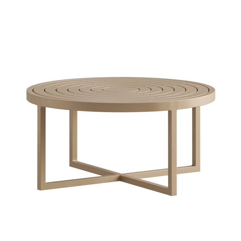 Round Cocktail Table, Almond Bark