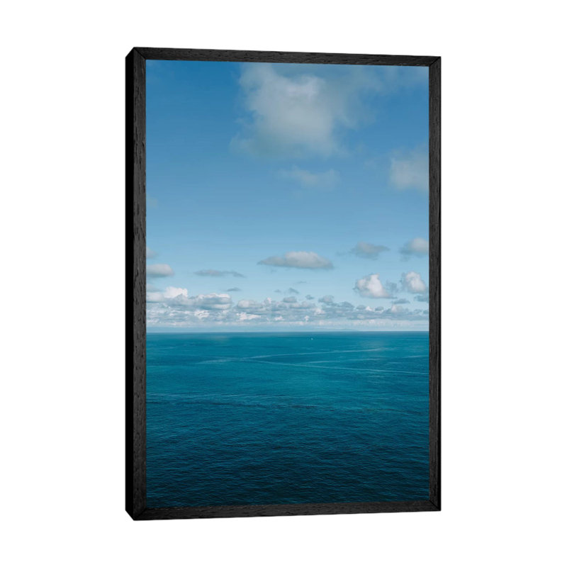 Amalfi Coast Ocean View X 1 Piece Wall Art on Canvas, 101.6cm H x 66.04cm W x 3.81cm D, Black Framed