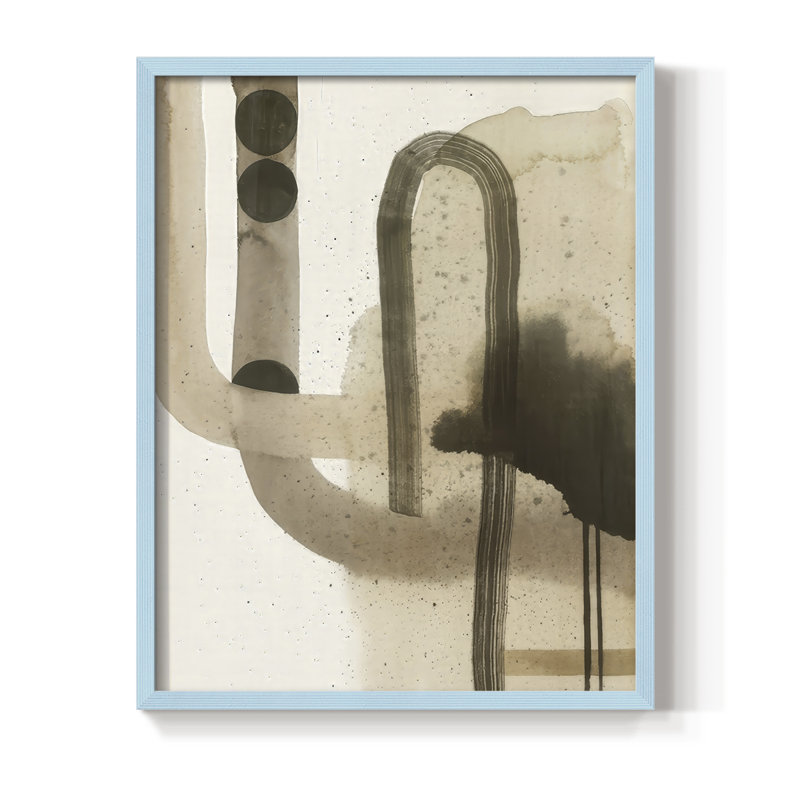 «Muddy Mécanismes II», reproduction encadrée - bois massif, H 30 po x l 24 po, Bleu