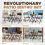 Ensemble bistro en métal avec table ronde