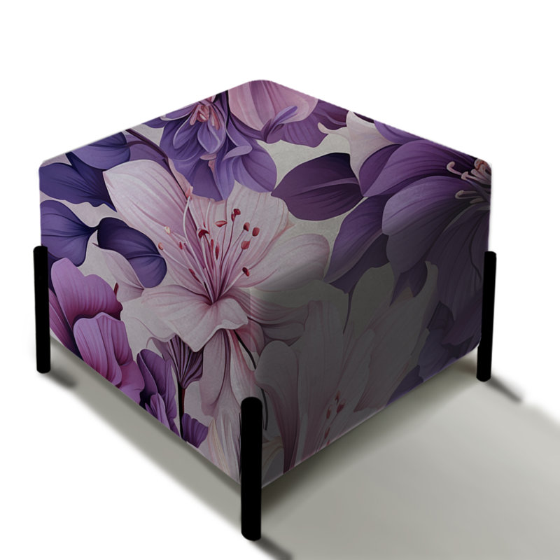 Orchid Dream - motif tropical I - repose-pieds carré tropical
