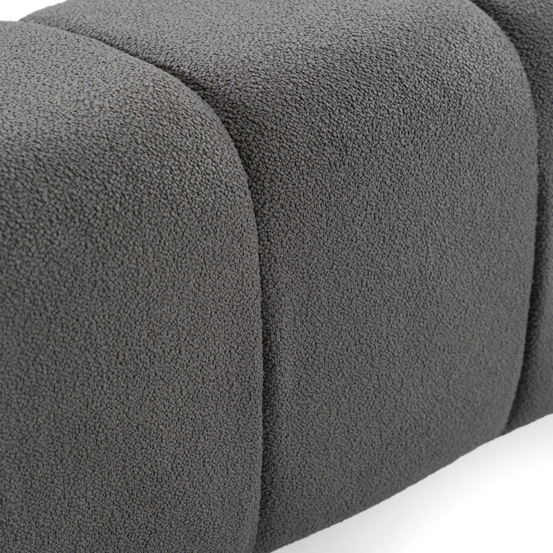 Upholstered Platform Bed, Queen, Gray