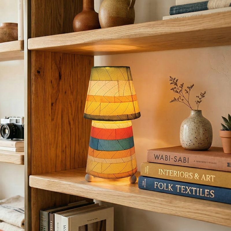  Striped Tapered Table Lamp Multi, Multi