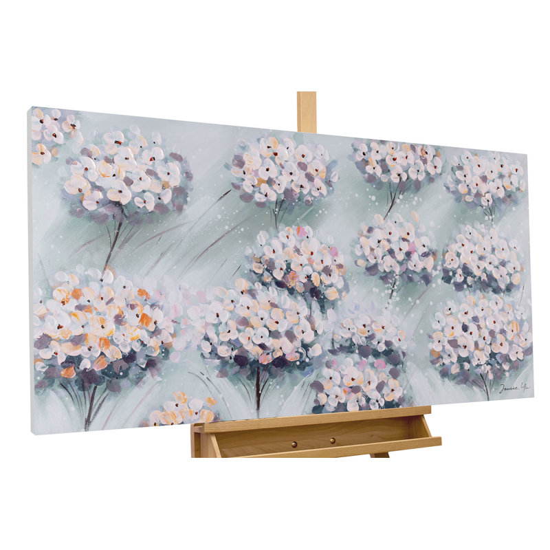 Hand -painted acrylic painting like on clouds