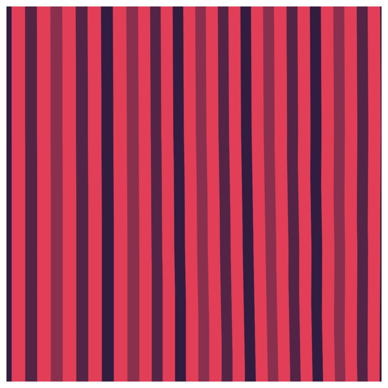 Tapis de bain rouge marine à rayures, L 34 po x L 21 po