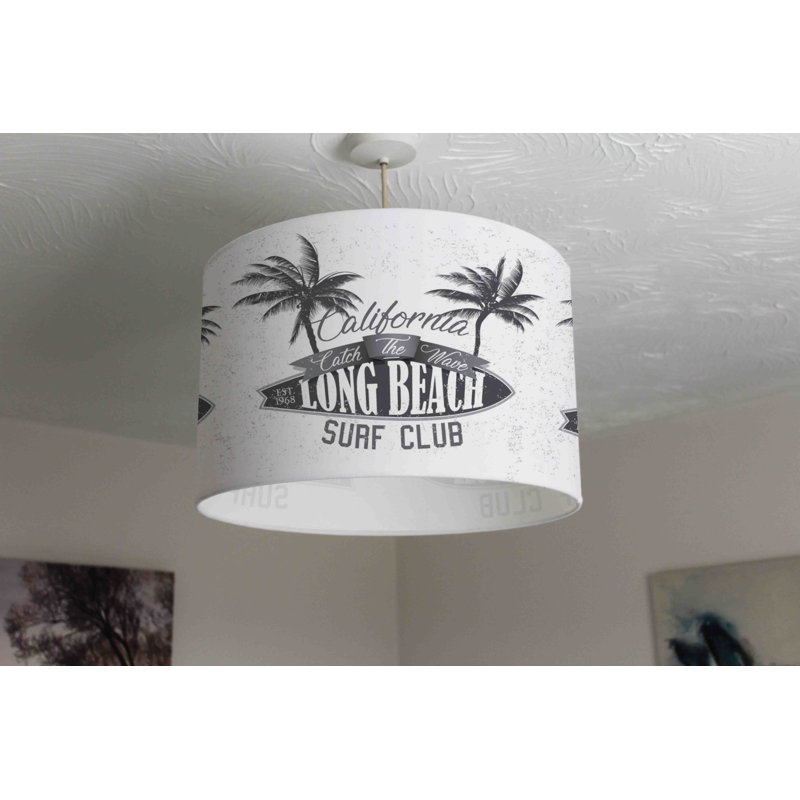Drum Cotton Pendant Shade ( Uno ), 25cm H x 40cm W x 40cm D