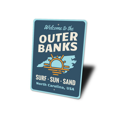Outer Banks North Carolina Aluminum Sign