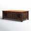 Table basse Dansby avec 2 portes coulissantes et 2 portes en filet sur chaque table d'appoint-31965825