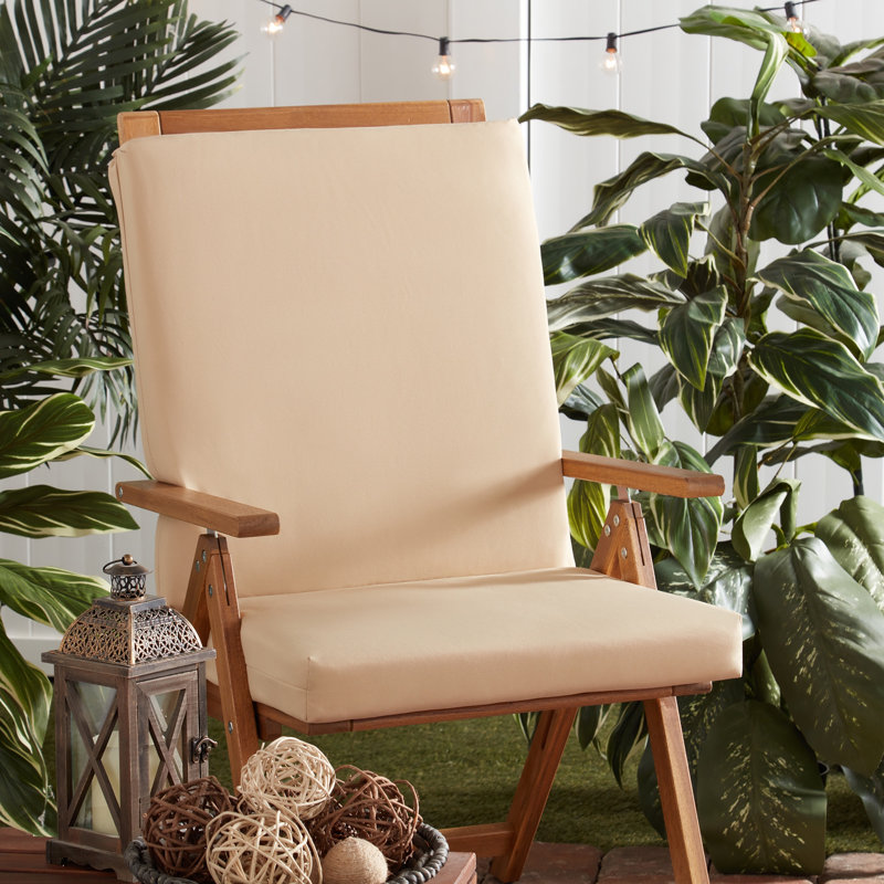 High Back Dining Chair Pad, Stone