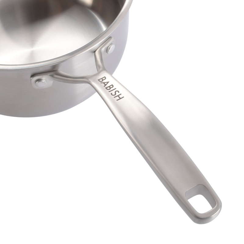 Babish 3.5 Quart Non-Stick Stainless Steel Saucepan