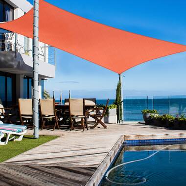 Outsunny 20' X 13' Rectangle Sun Shade Sail Canopy Outdoor Shade Sail Cloth  For Patio Deck Yard With D-rings And Nylon Rope Included : Target