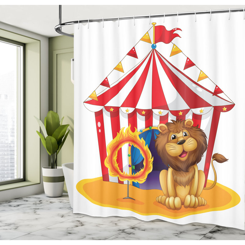 Shower Curtain with Hooks Included, 70"H x 69"W