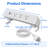 Okeysen Clamp-On Desktop Power Strip UL-Certified Outlets-136254438