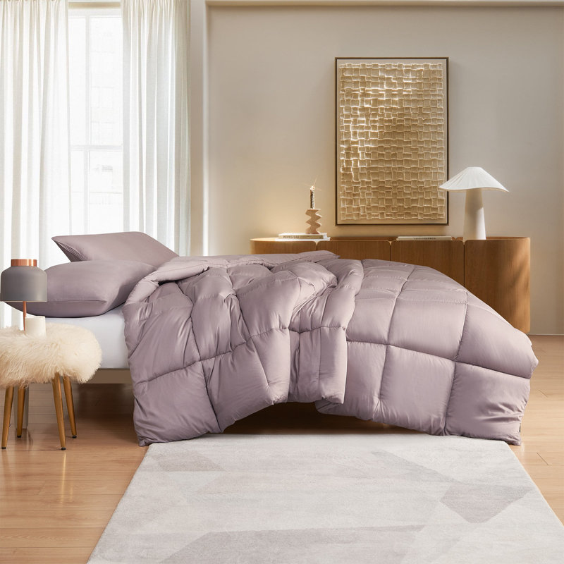 Ensemble d'édredon surdimensionné Sata Panda, Très grand édredon + 2 pièces supplémentaires, Mauve