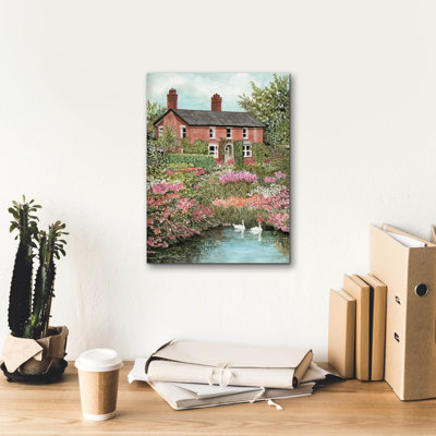  'Swan Cottage' by Cindy Jacobs Canvas Wall Art, 12" x 16"