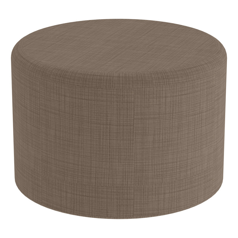 Tabouret cylindrique structuré en savoir plus, H 18 po x l 18 po x P 18 po, Brun hachuré
