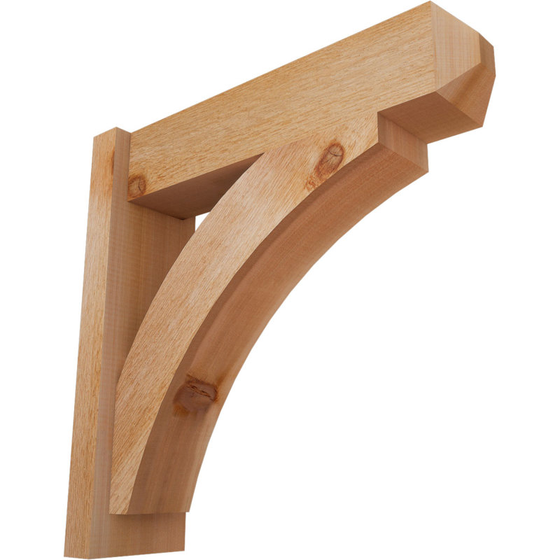 6"W x 22"D x 22"H Thorton Rough Sawn Craftsman Outlooker, Western Red Cedar,  22" D x 22" H 