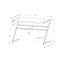 Bureau d'ordinateur, bureau personnel, ordinateur portable, L 48 po, travail, stratifié, métal, contemporain, moderne-1243118486