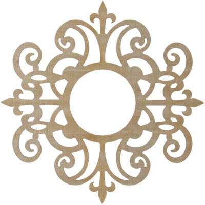 30"OD x 9 3/4"ID x 3/8"T Dijon Wood Fretwork Pierced Ceiling Medallion, Hickory