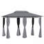 Gazebo, moustiquaire pour patio avec toit ventilé-123218980