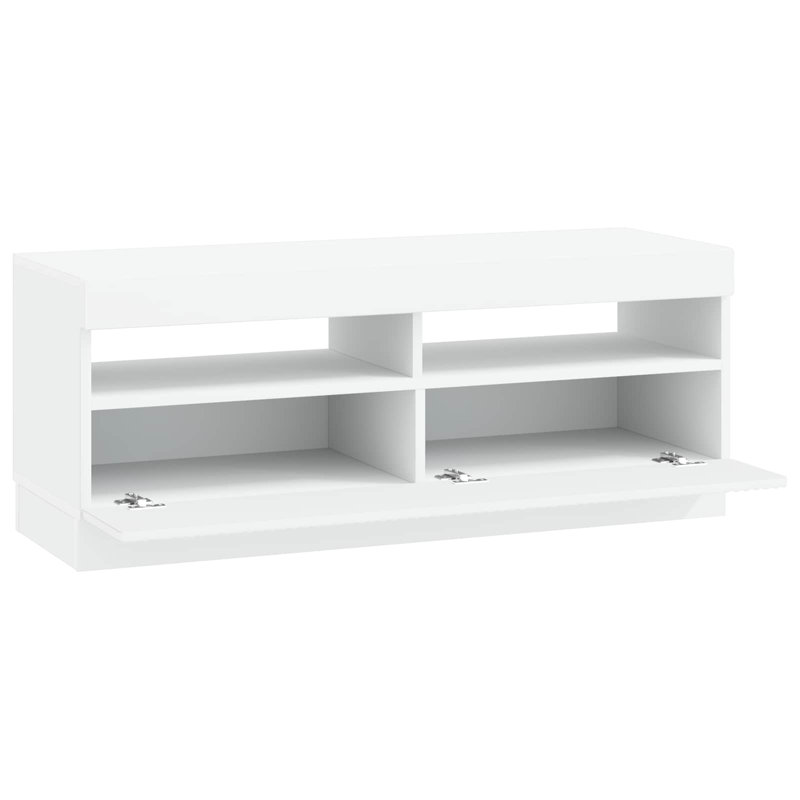 TV Stand, 43cm H x 100cm W x 35cm D, White