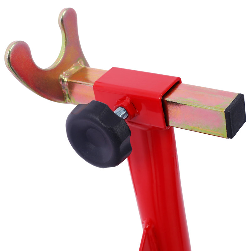 Support pour moto avec support à bras pivotant avant et arrière 1000LB noir et rouge, Rouge