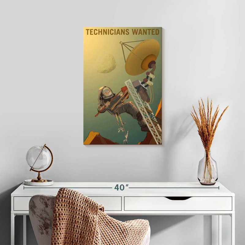 Oberle Mars Explorers Wanted Poster II, 24" H x 16" W