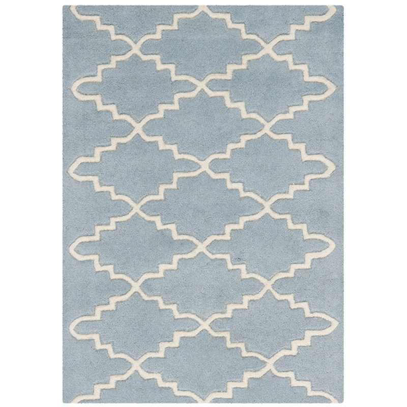 Carolene Hand Tufted Wool Geometric Rug, Rectangle 2' x 3'