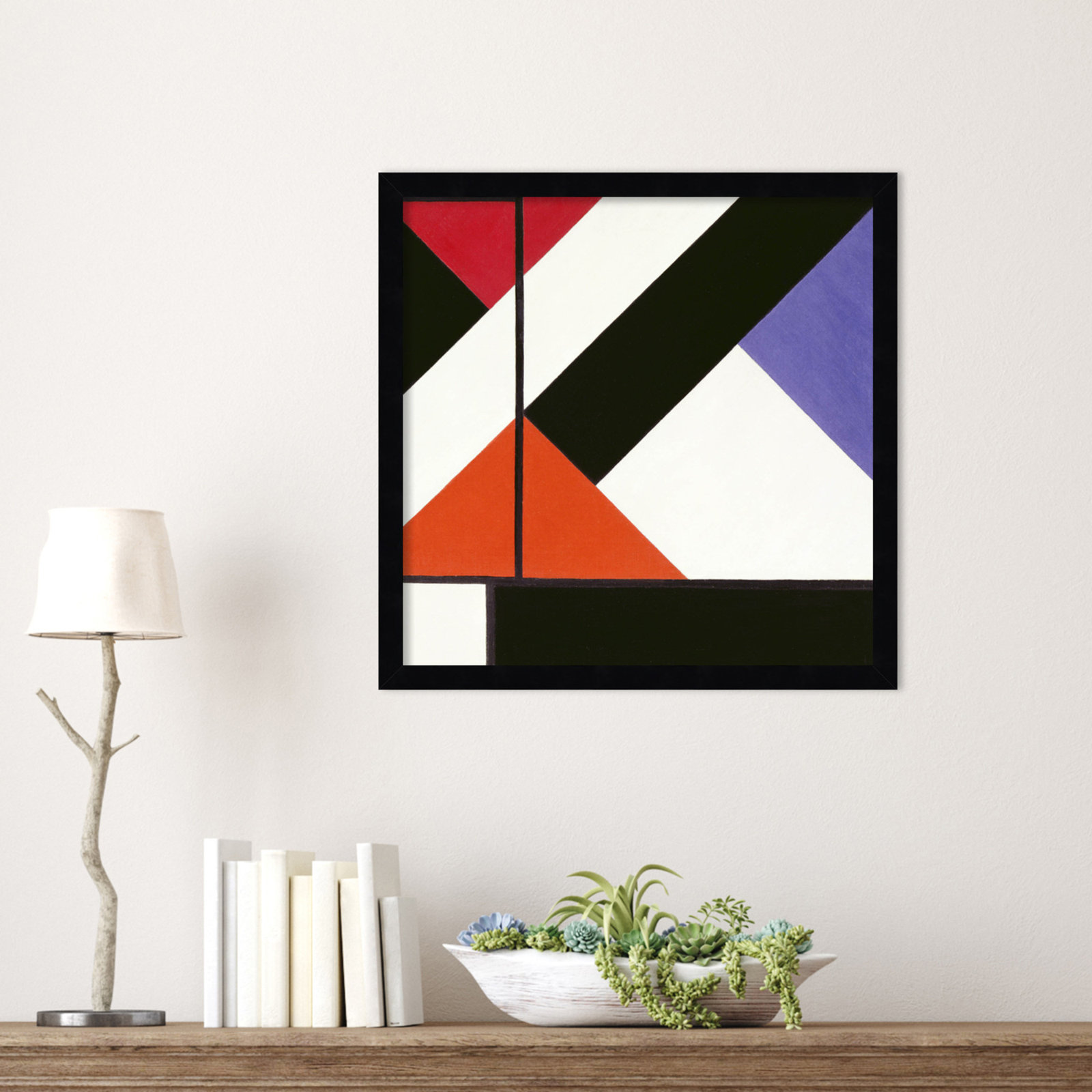 Simultaneous Counter Composition by Theo Van Doesburg, Black Framed, 17" H x 17" W