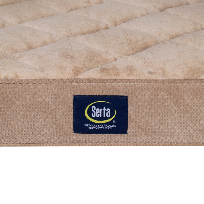 Serta Quilted Couch Pet Bed, Large (10" H x 38" W x 27" D), Tan