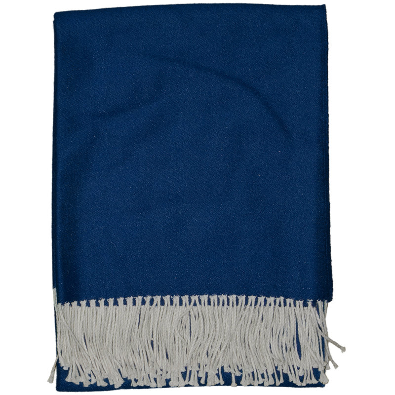 Hand Woven Throw Blanket, Blue