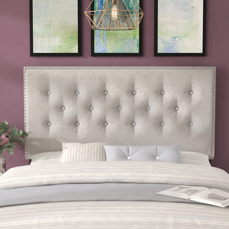 Michelli Upholstered Headboard, Twin, Grayish Beige
