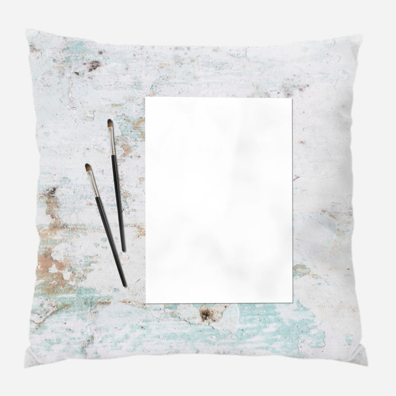 Coussin décoratif Bettencourt, Microsuède, Intérieur