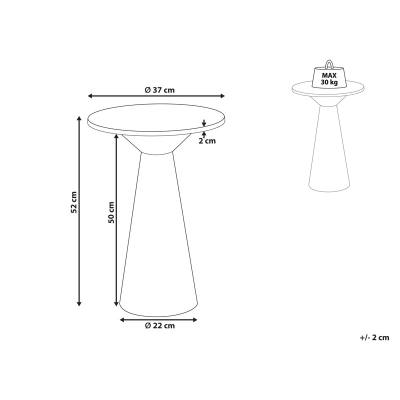 Pedestal End Table