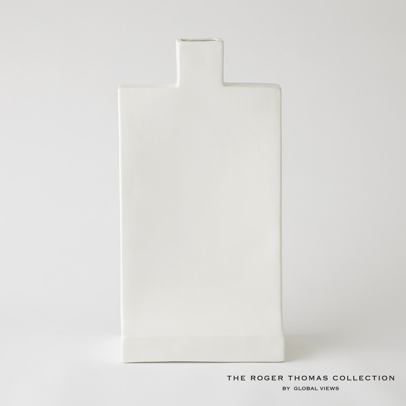Icon Vase-Matte White, 23" H x 12" W x 7.75" D