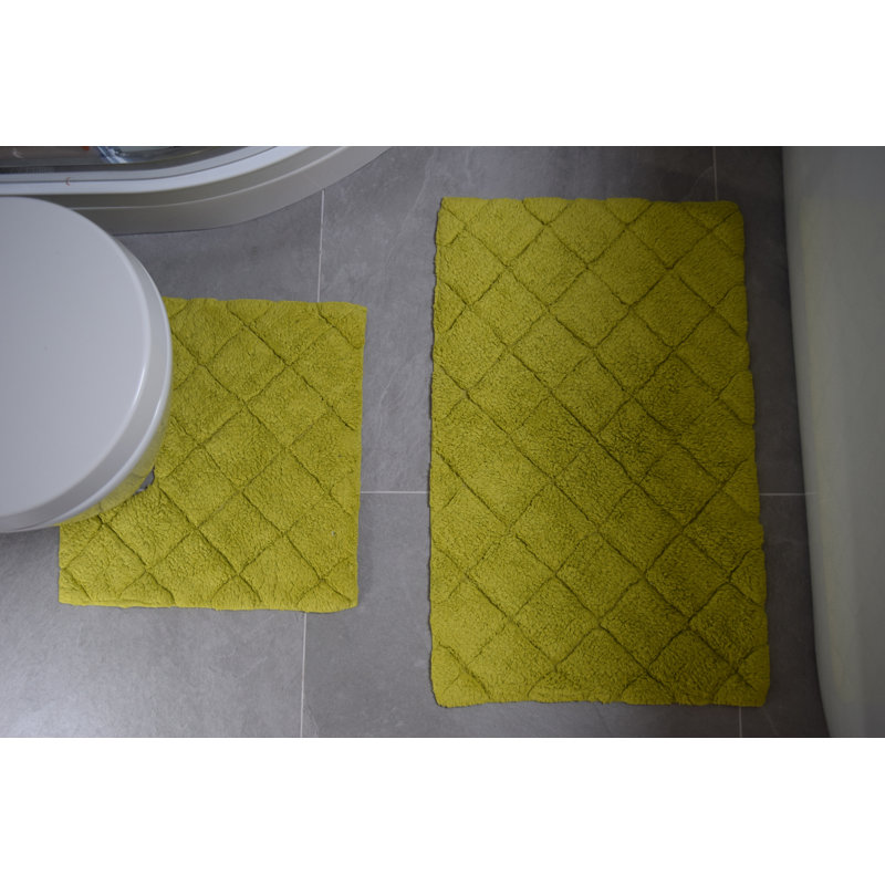 Hittner 100% Cotton Bath Mat, Green